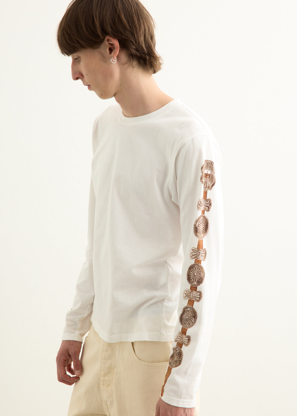 Jersey Crew Long Sleeve T-Shirt (Concho Belt Sleeve)