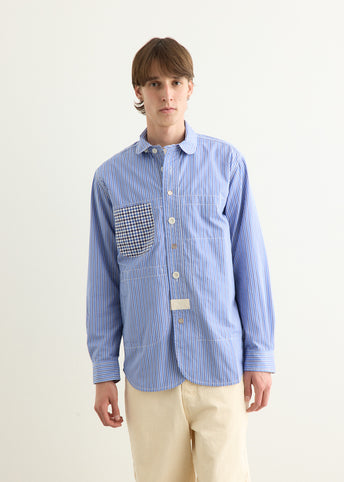 Cotton Stripe x Cotton Check Jacket