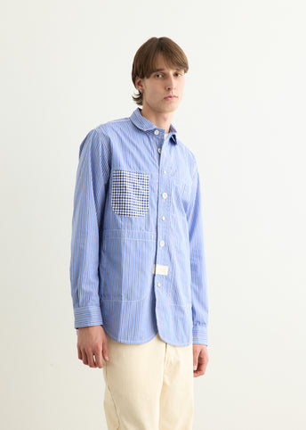 Cotton Stripe x Cotton Check Jacket