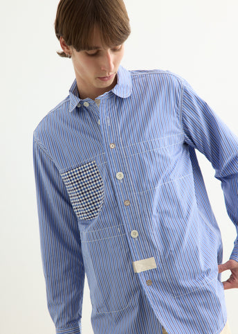 Cotton Stripe x Cotton Check Jacket