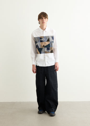 Cotton Oxford Multi Fabrics Shirt
