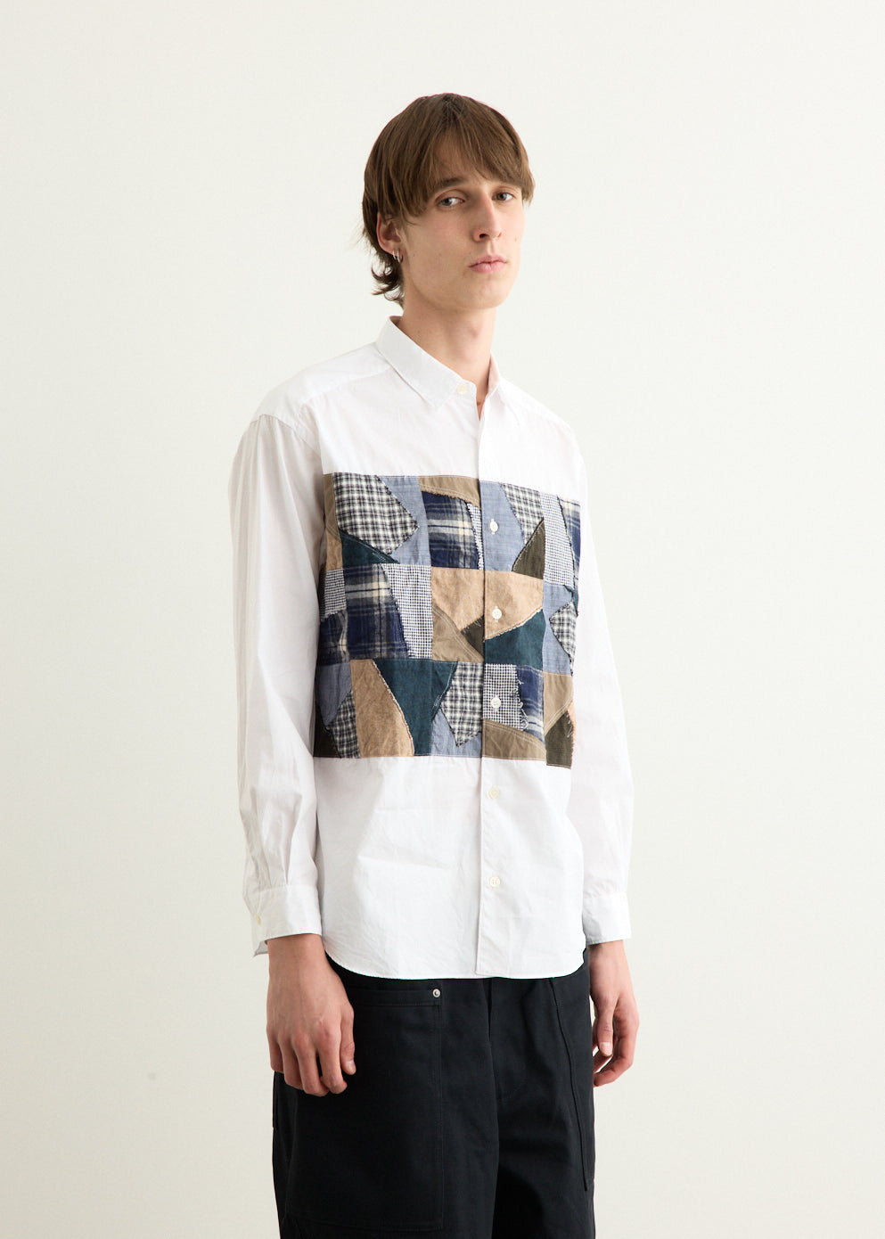Cotton Oxford Multi Fabrics Shirt