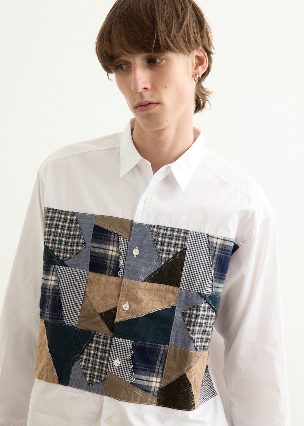 Cotton Oxford Multi Fabrics Shirt
