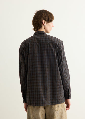 Cotton Check x Cotton Flannel Layer Shirt