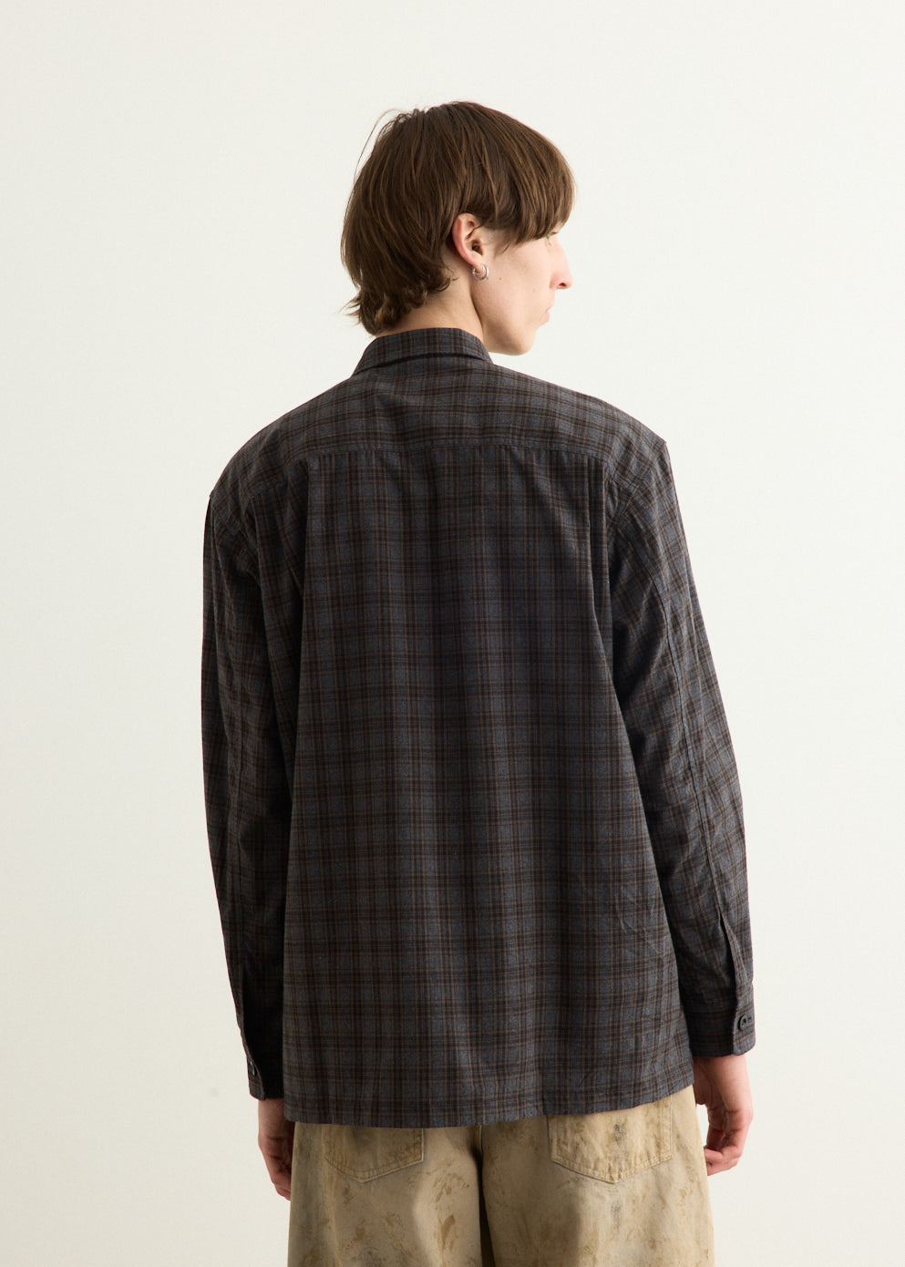 Cotton Check x Cotton Flannel Layer Shirt