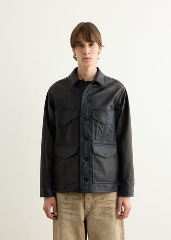 Filson Synthetic Leather x Wool Moss Jacket