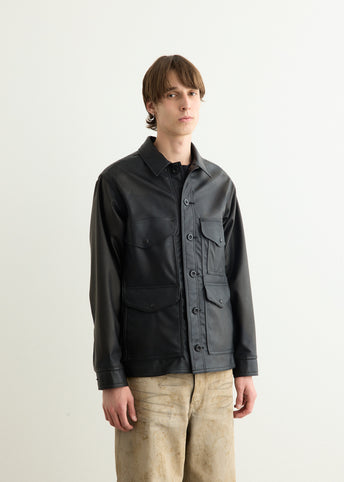 Filson Synthetic Leather x Wool Moss Jacket