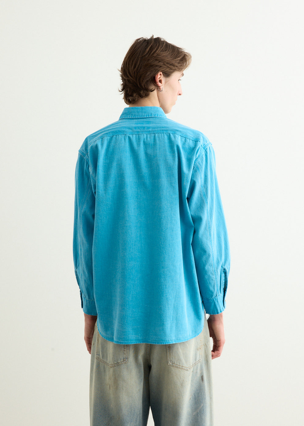 WORK Light Denim Pigment Coating Shirt