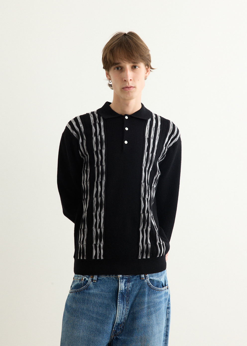 Knit Born Stripe 14G Polo