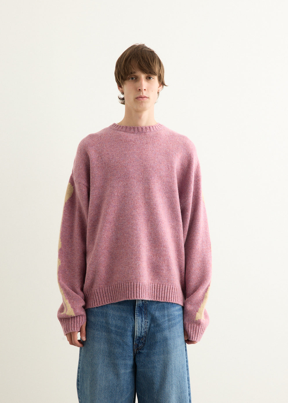 5G Wool BONE Crew Sweater