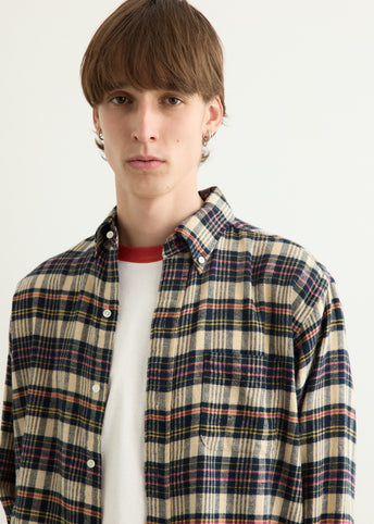 B.D. Classic-Fit Indian Flannel Plaid Shirt
