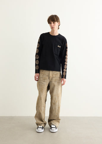 Dense Jersey Crew Long Sleeve T-Shirt (Concho Belt Sleeve)