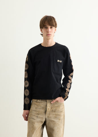 Dense Jersey Crew Long Sleeve T-Shirt (Concho Belt Sleeve)
