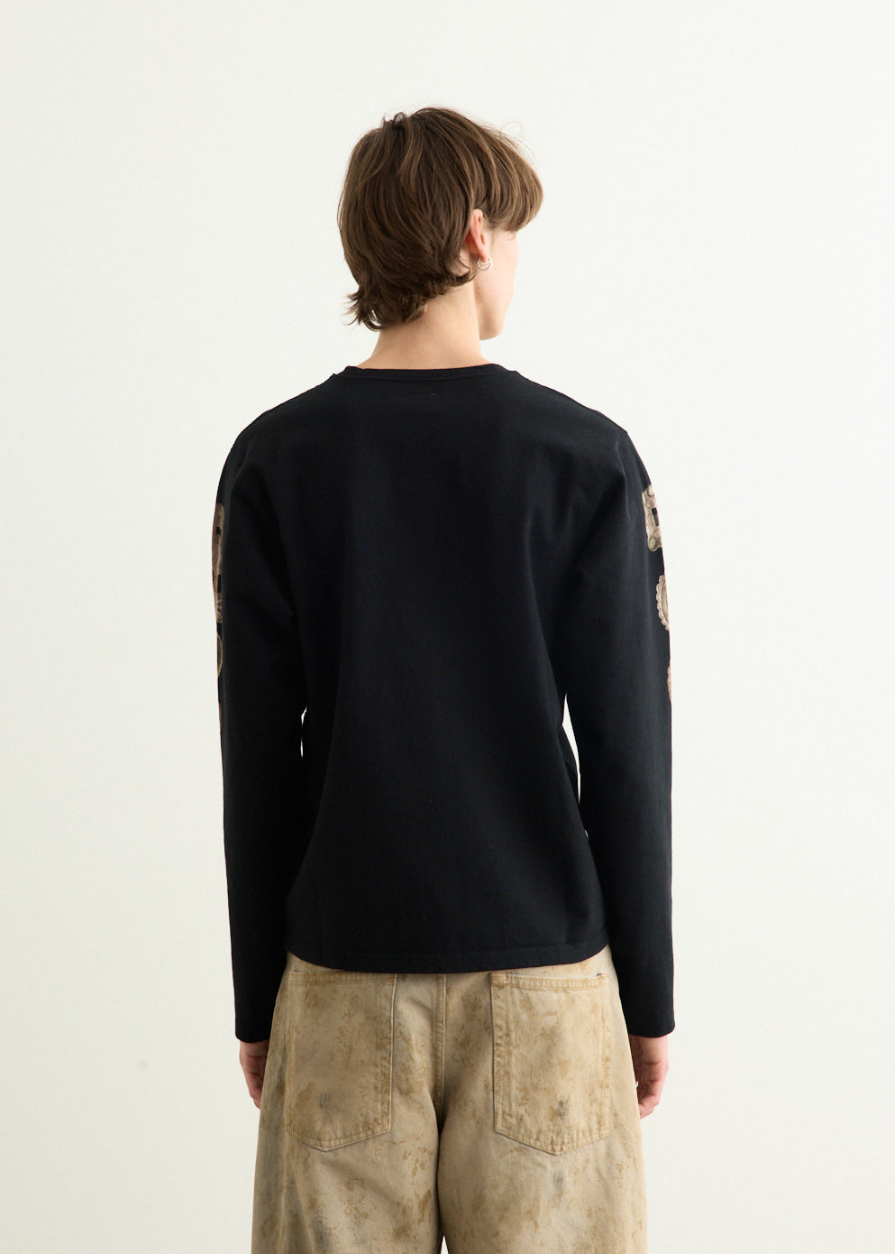 Dense Jersey Crew Long Sleeve T-Shirt (Concho Belt Sleeve)