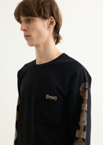 Dense Jersey Crew Long Sleeve T-Shirt (Concho Belt Sleeve)