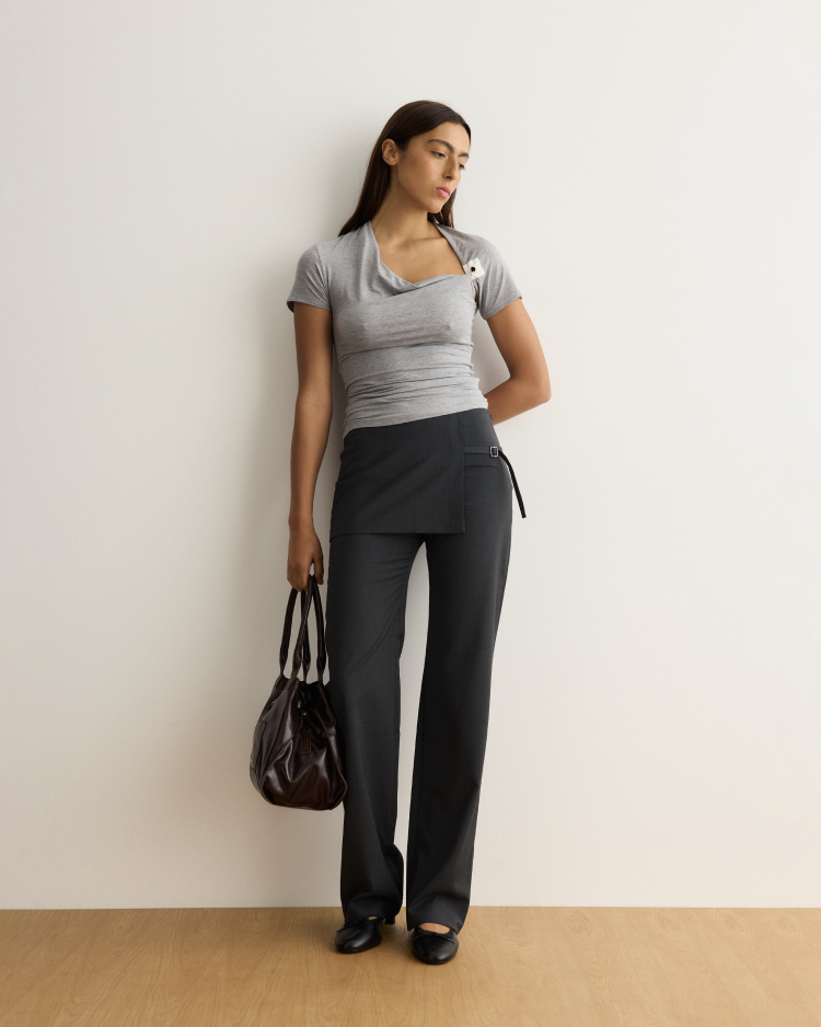 Folded V-Neck Top Folded V-Neck Top