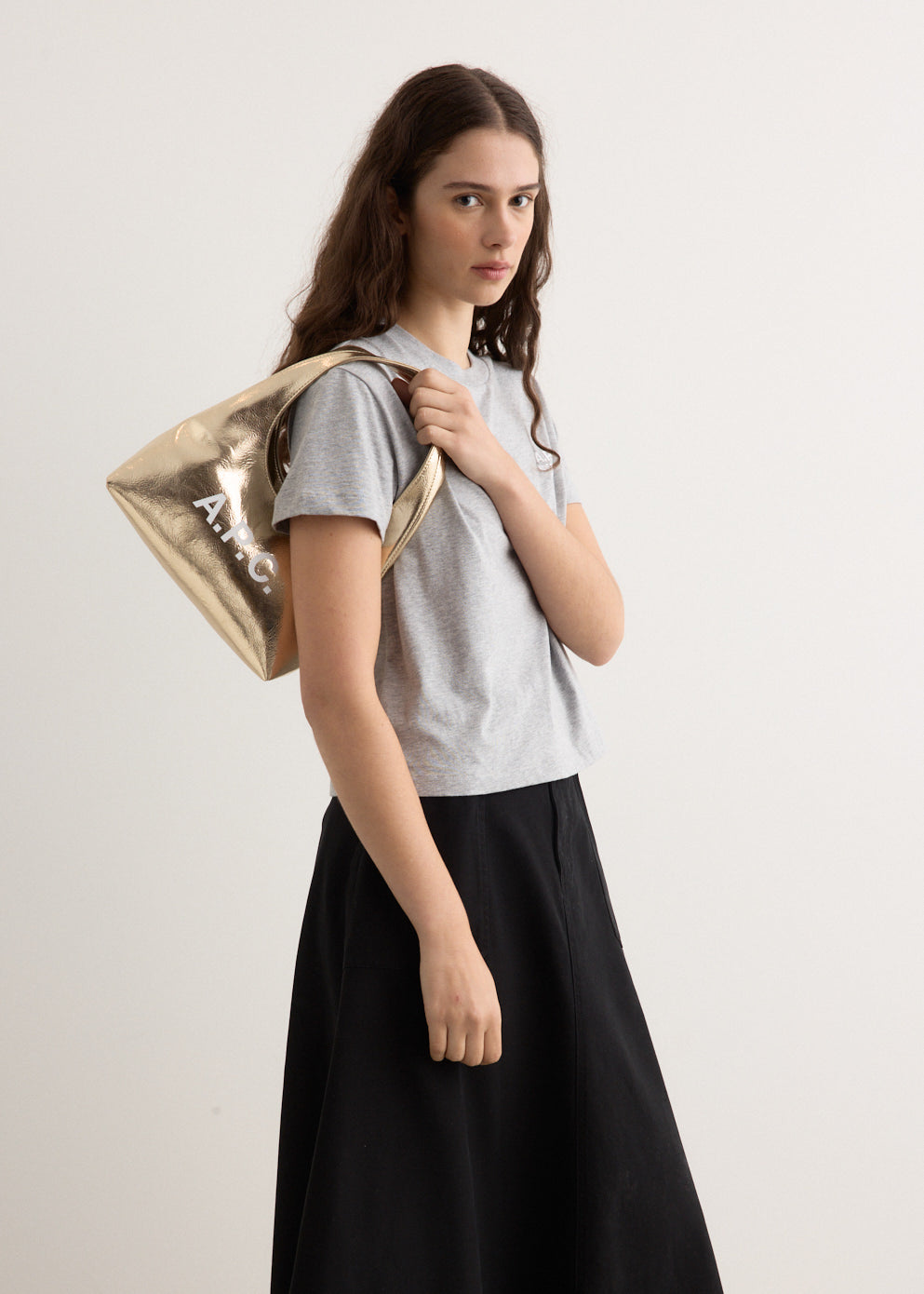 【関税込み】Ninon Shopper Bag - A.P.C. - Synthetic - Gold A.P.C. Ninon Vegan Leather Tote Bag | Liberty