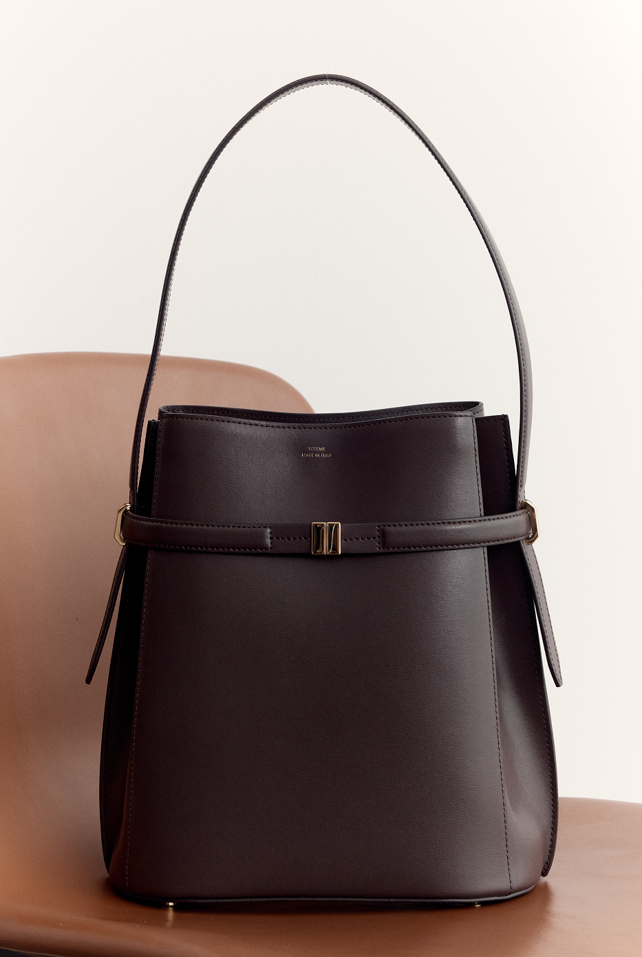 Belted Bucket Bag