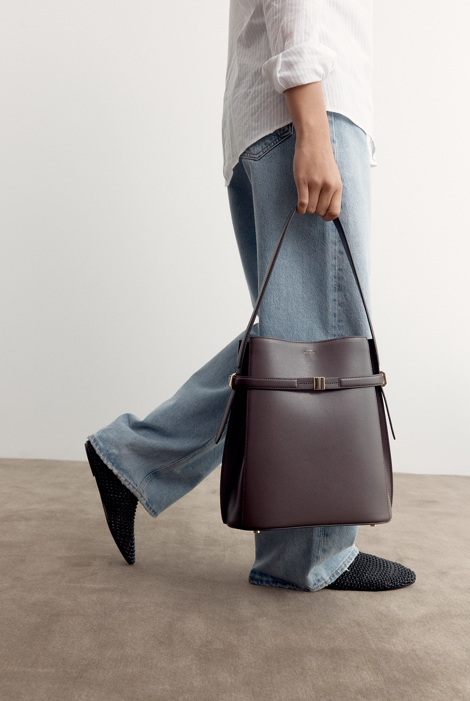 Belted Bucket Bag