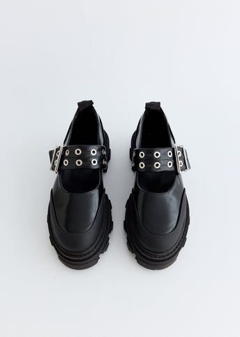 Cleated Ballerina Box Oleatex Mary Janes