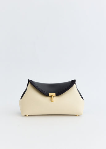 Mini T-Lock Embroidered Clutch