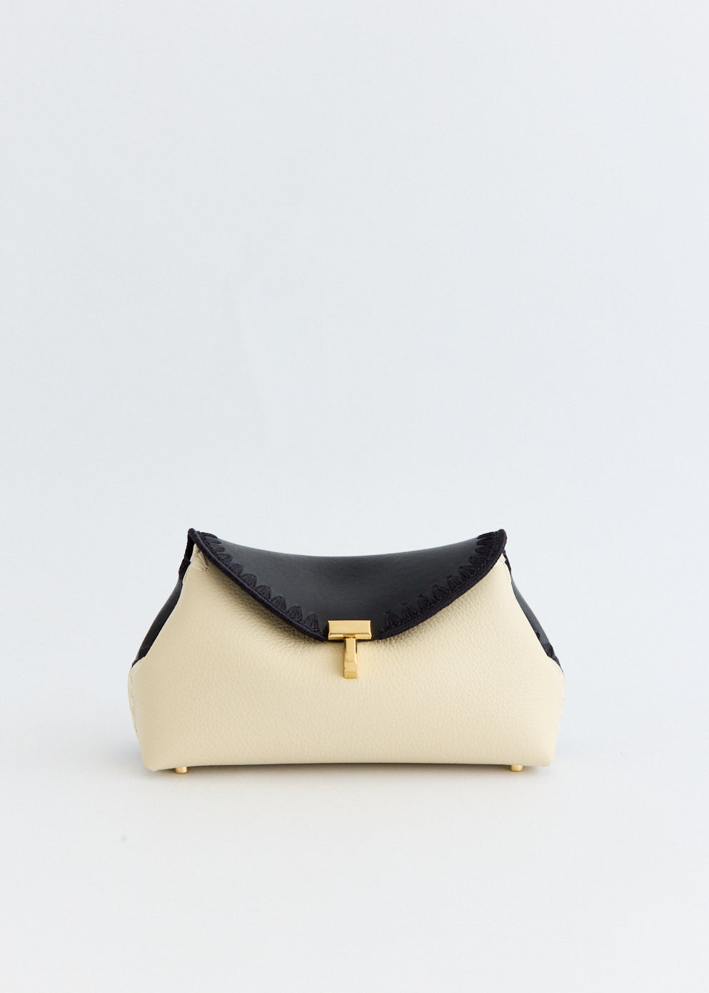 Mini T-Lock Embroidered Clutch