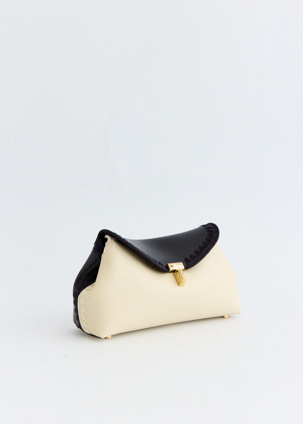 Mini T-Lock Embroidered Clutch