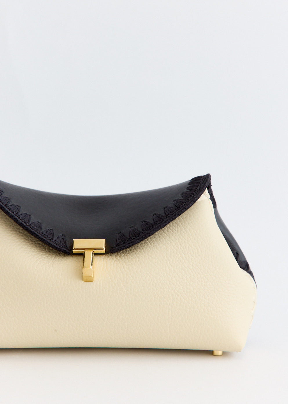 Mini T-Lock Embroidered Clutch