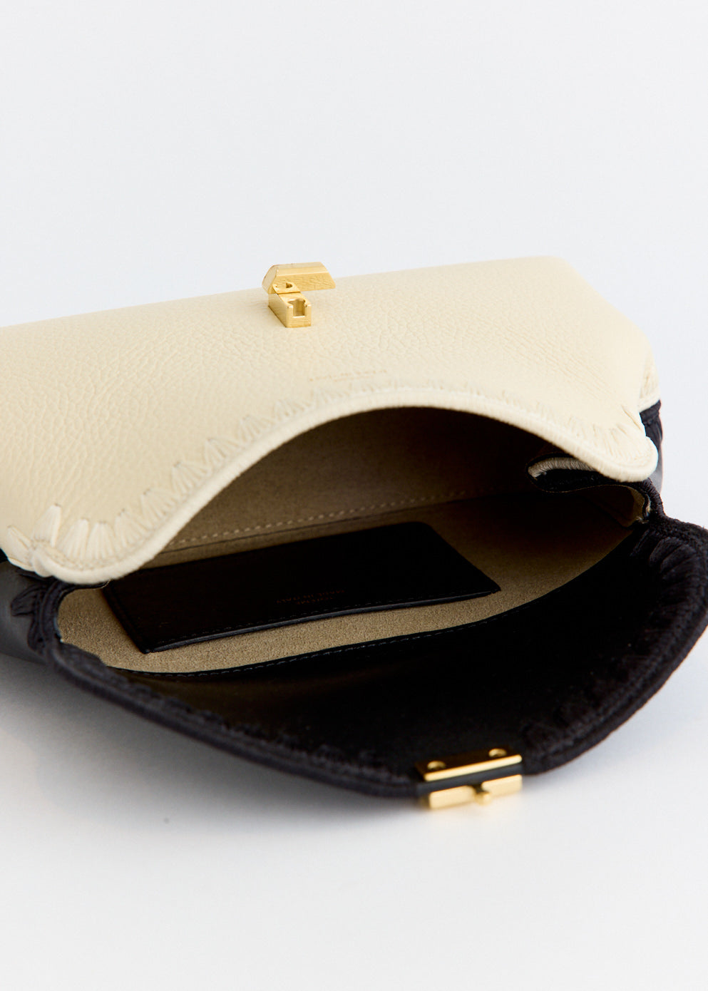 Mini T-Lock Embroidered Clutch