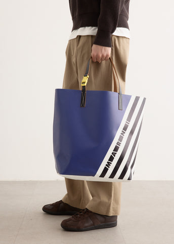 Diagonal Stripe Shopping Tote
