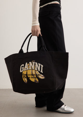 Banana Print Shopper XXL Tote