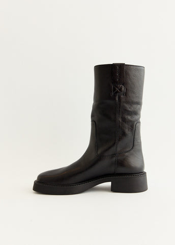 Aron Raw Black Ankle Boots
