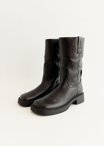 Aron Raw Black Ankle Boots