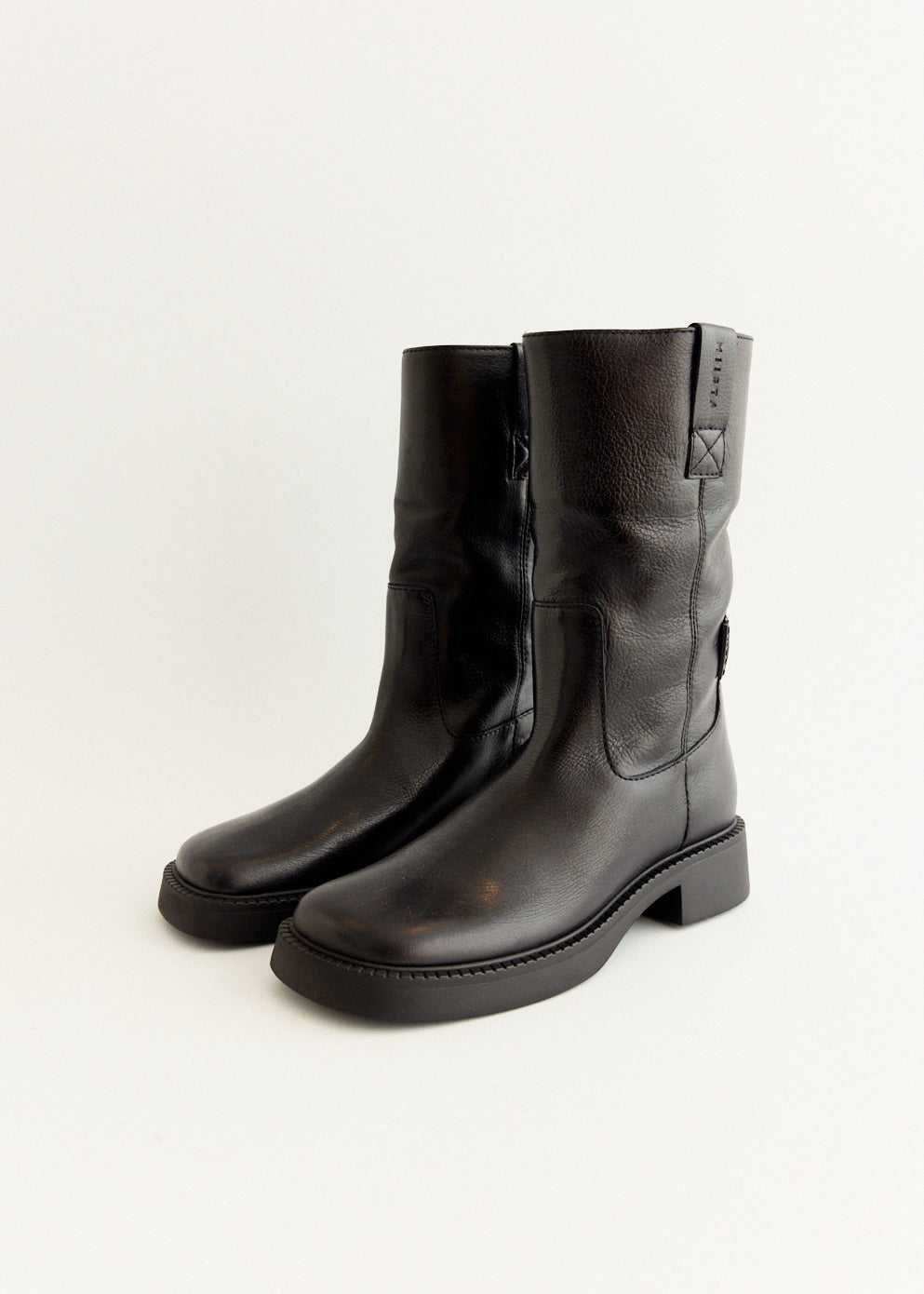 Aron Raw Black Ankle Boots