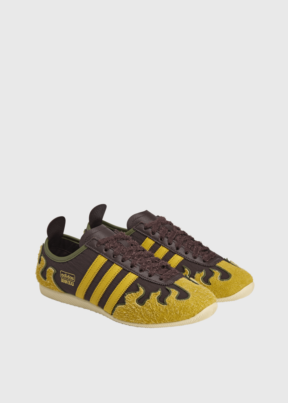 x Brain Dead Japan Lo 'Brown Hazel Yellow' Sneakers