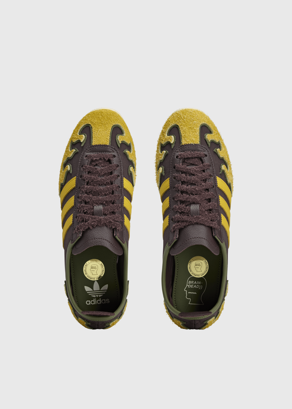 x Brain Dead Japan Lo 'Brown Hazel Yellow' Sneakers