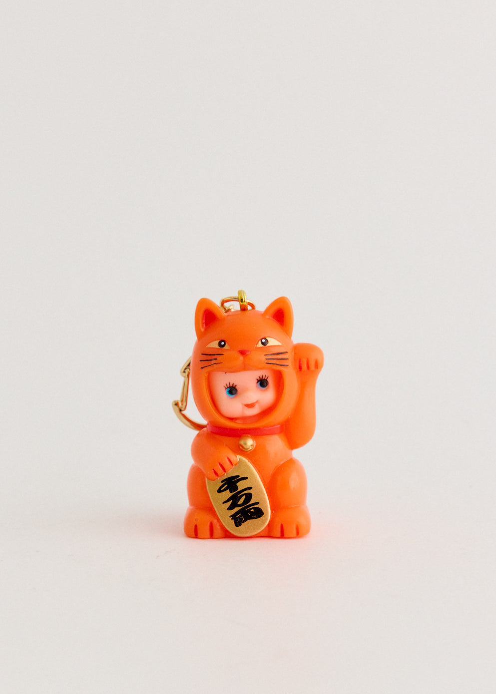 Orange Kewpie Doll Key Chain (Lacky Cat)