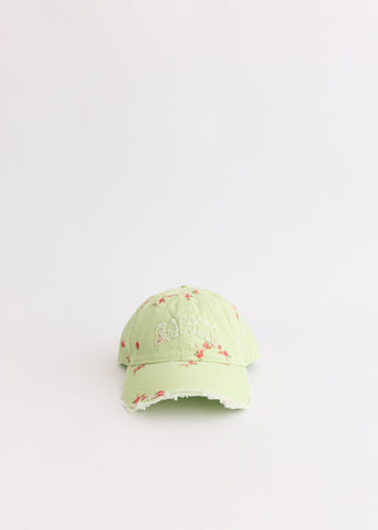 Washed Cotton Print Canvas Cap