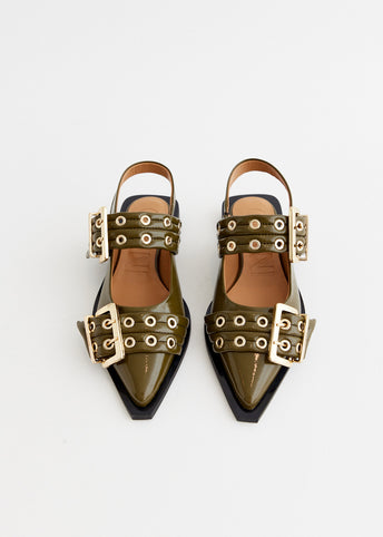 【関税＆送料込み】ChloAC Ghillies Ballerinas Chloé Ghillies Ballerina in Black | Chloé HK