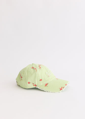 Washed Cotton Print Canvas Cap