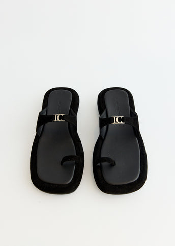 Logo Toe Loop Flip Flops