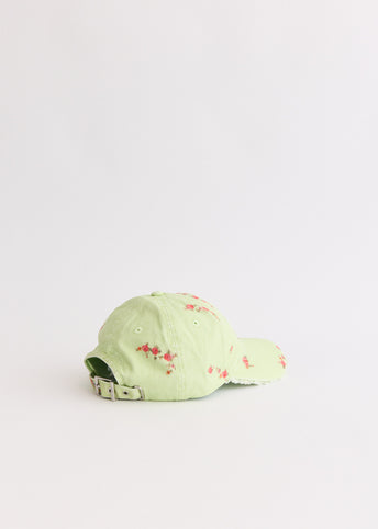 Washed Cotton Print Canvas Cap