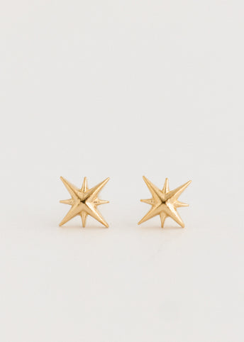 Gold Star Stud Earrings