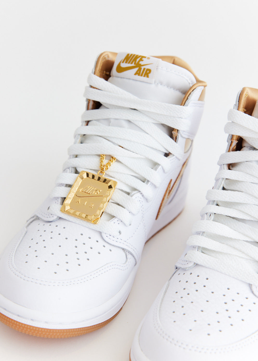 Women's Air Jordan High OG 'White and Gold' Sneakers