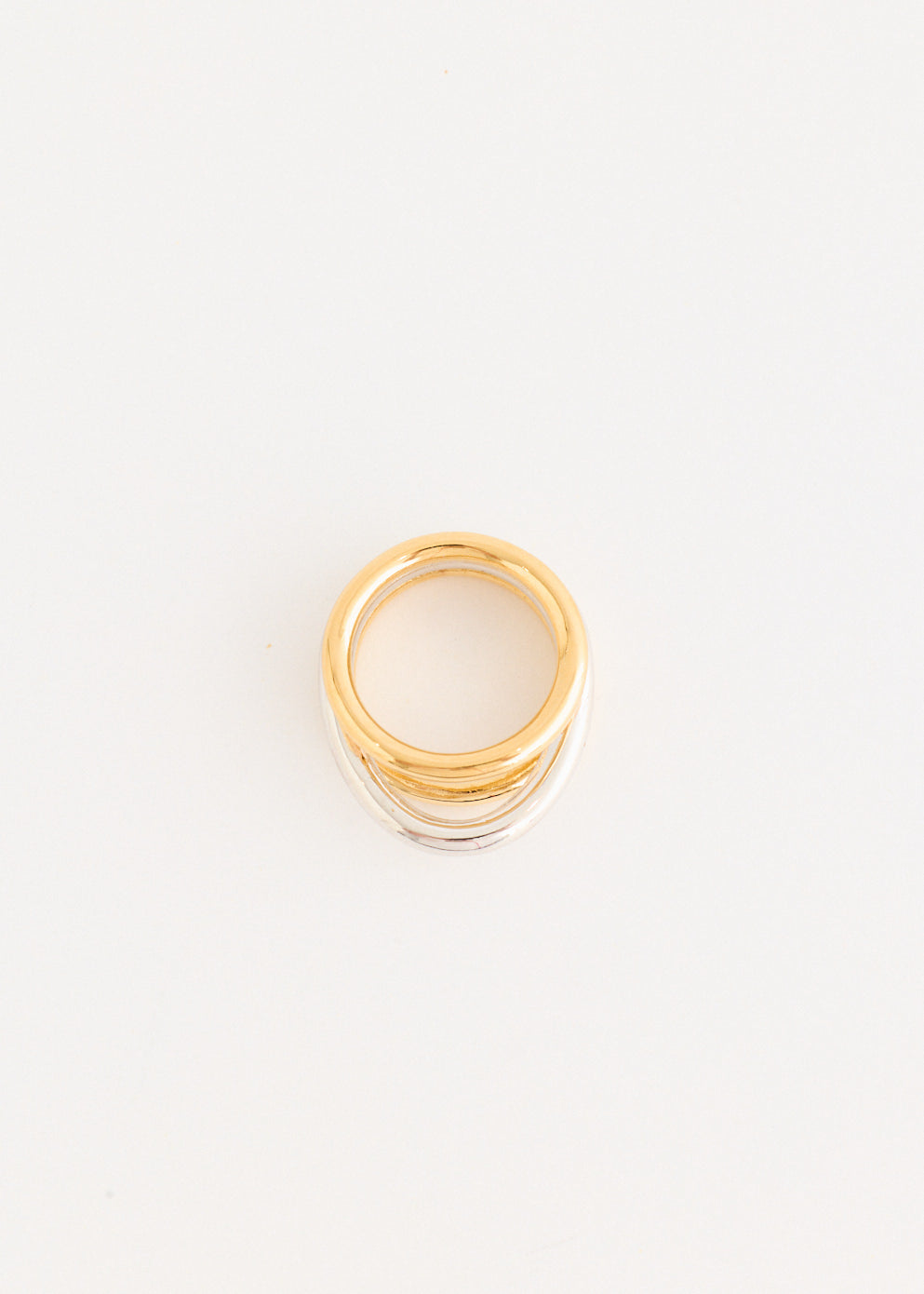 Silver And Gold Plated Ring