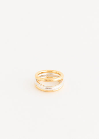 Silver And Gold Plated Ring