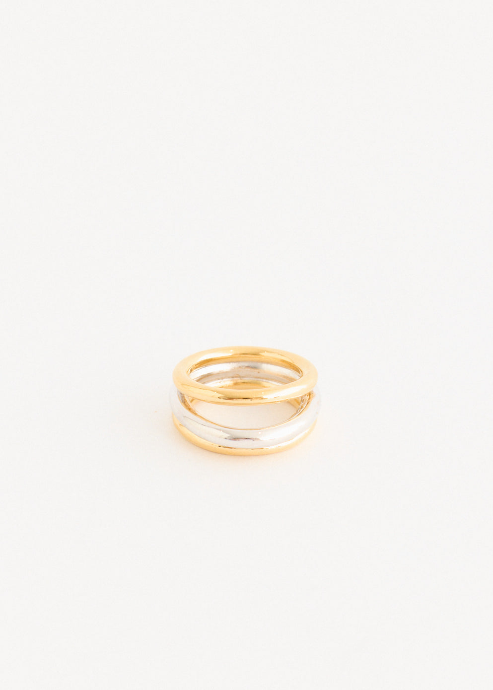 Silver And Gold Plated Ring