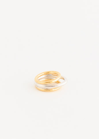 Silver And Gold Plated Ring