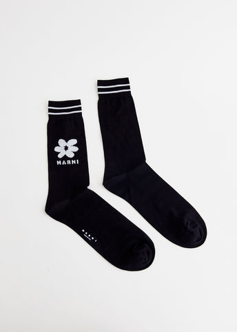 Flower Intarsia Socks