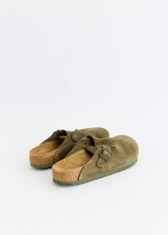 Boston Suede Leather Slides